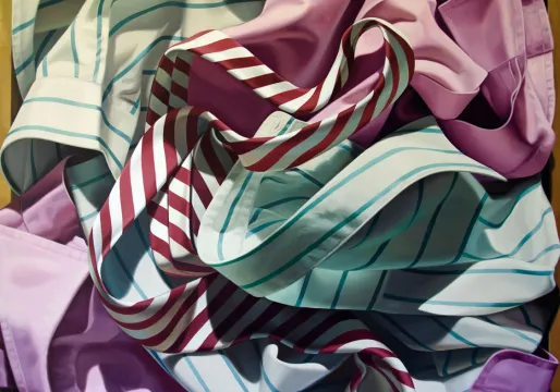 Alberto Magnani, CAMICIE NEL CASSETTO, 2018, olio su tela, 90x100cm