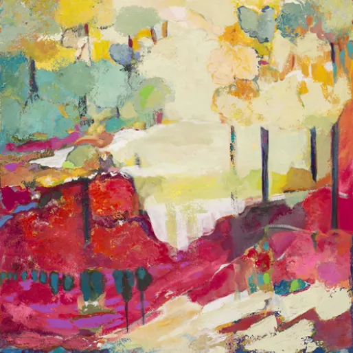 Red rock acrylic on canvas 60 x 50 cm Carol Carpenter