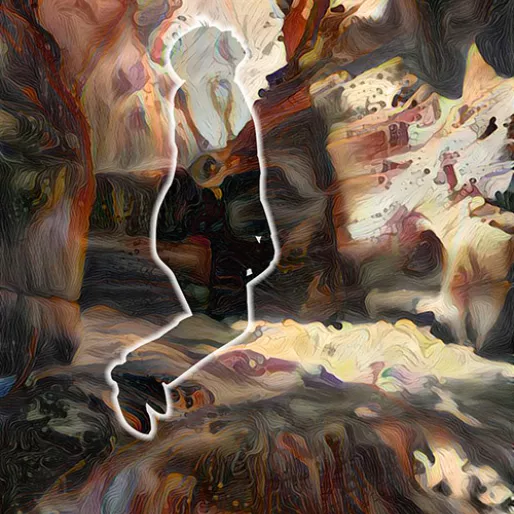 Lifting up in my ego! mixed media - 76 x 56 cm by Mike Yang