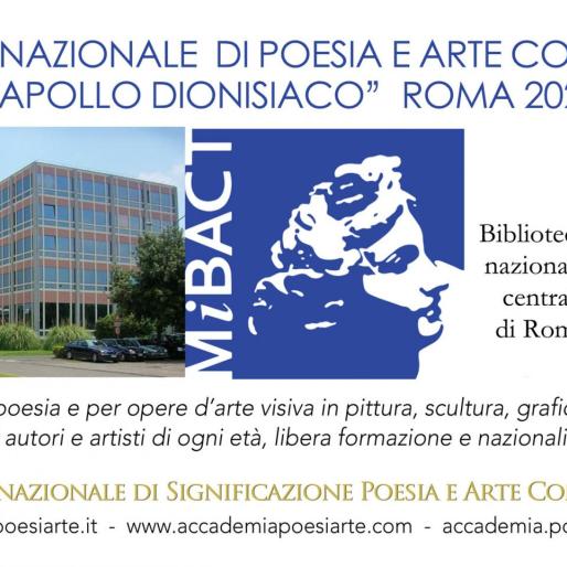 Annuale internazionale di poesia e arte contemporanea Apollo dionisiaco alla Biblioteca Nazionale Centrale di Roma