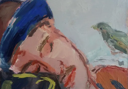 Giulio Catelli, Andrea che dorme e l'uccellino, 2018