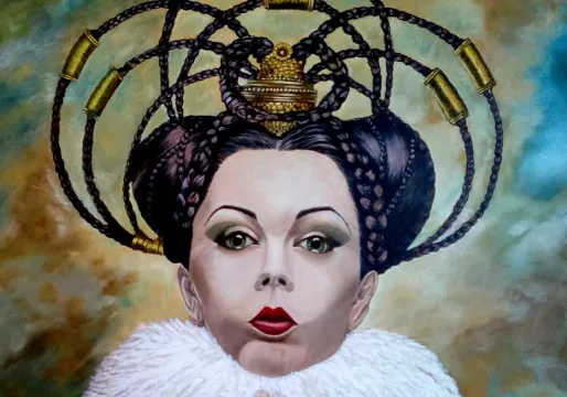 Sinfonia 2 (Inverno)", olio su tela, cm 90 x 60, 2019