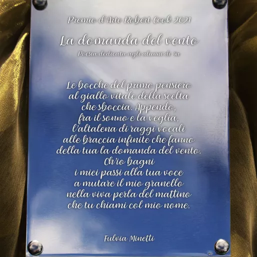 Targa argento premio Cook 2021 - poesia di Fulvia Minetti