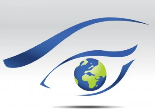 disegno stilizzato di un occhio la cui pupilla è la Terra