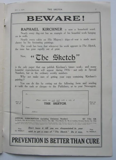 Pagina pubblicitaria di The Sketch
