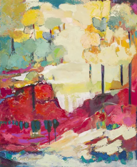 Red rock acrylic on canvas 60 x 50 cm Carol Carpenter