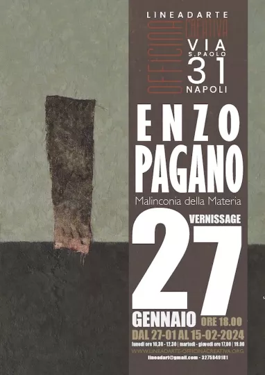 Enzo Pagano - Malinconia  della Materia presso lineadarte