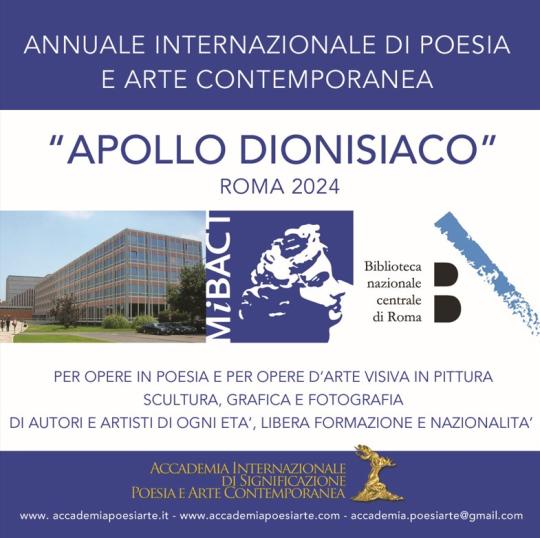 Internazionale di Poesia e Arte Apollo dionisiaco Roma 2024