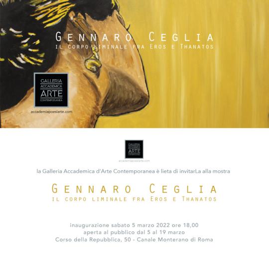 Immagine invito mostra Gennaro Ceglia in Galleria Accademica d'Arte Contemporanea